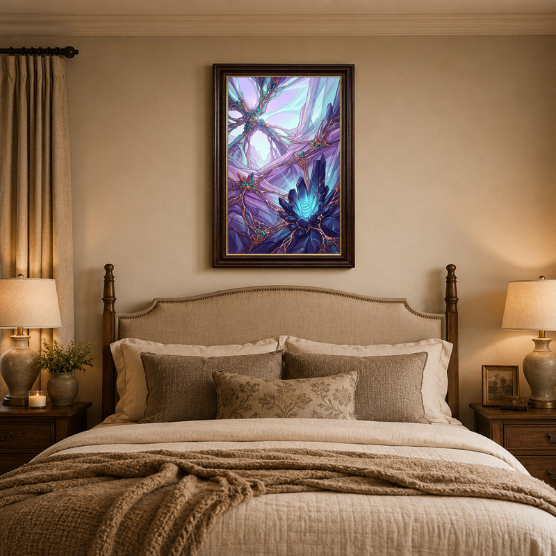 Art mural sur toile violet, 18"H x 12"W