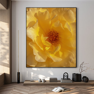 Très grande reproduction d'art sur toile - Fleurs, botanique, œuvre d'art, décoration pour le salon ou la chambre à coucher - «Assemblage requis du cadre (cadre non fini)»