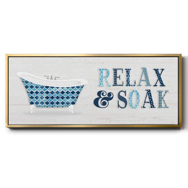 Relax and Soak - Toile encadrée, H 24 po x l 60 po