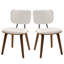 Ensemble de 2 chaises de salle à manger de style moderne Mid-Century de 18,9 po avec coussin de siège rembourré et dossier incurvé-1979328230-1979328235