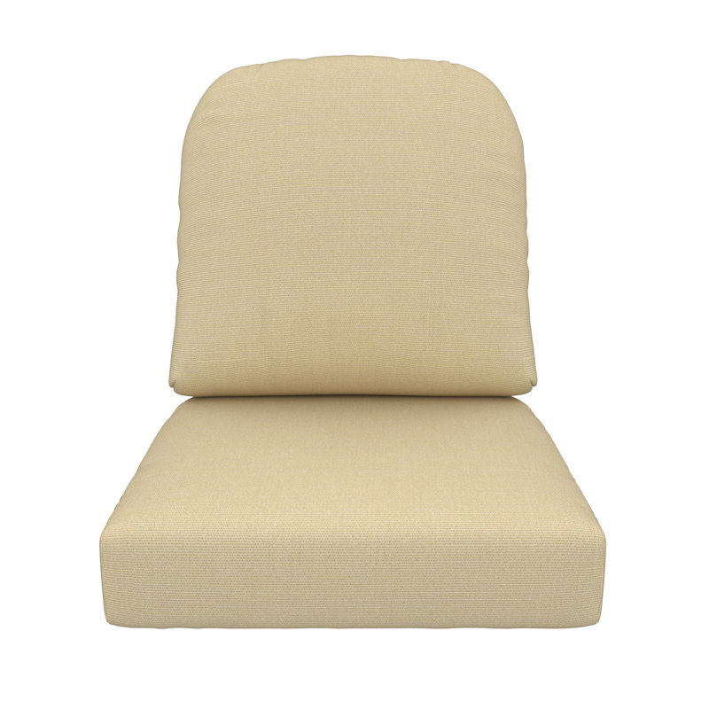 Outdoor Sunbrella® Seat/Back Cushion, Antique Beige Sunbrella® Canvas