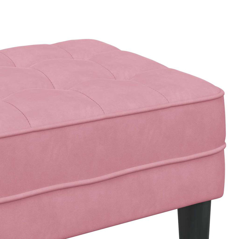 Velvet Bench, Pink