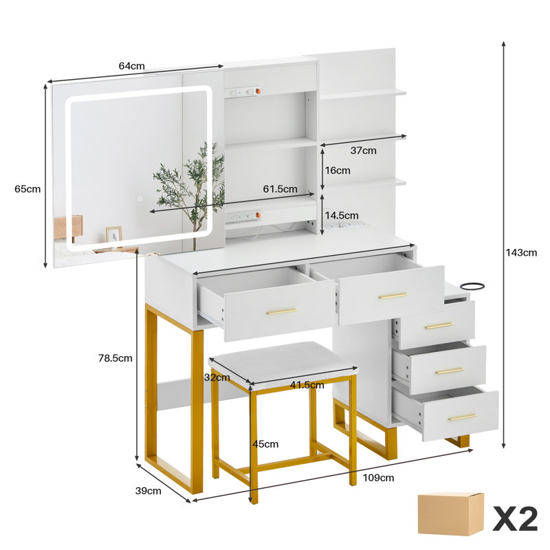 Dressing Table with Mirror