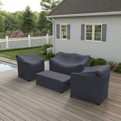 Couvertures de mobilier d'extérieur pour salon de jardin avec coussins de jardin Sulaimon