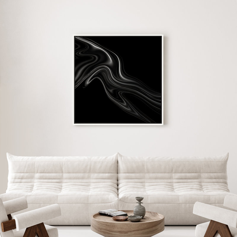 Art mural encadré abstrait rétro antique classique pour chambre à coucher, H 16 po x l 16 po, Blanc