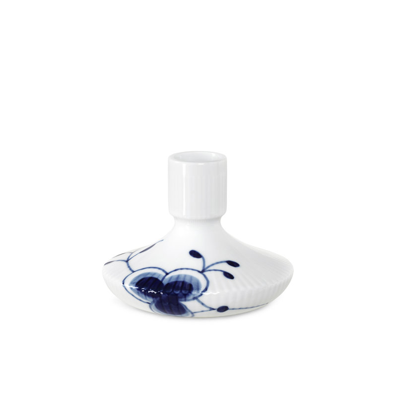 Blue Fluted Mega 3.15" Porcelain Tabletop Candlestick