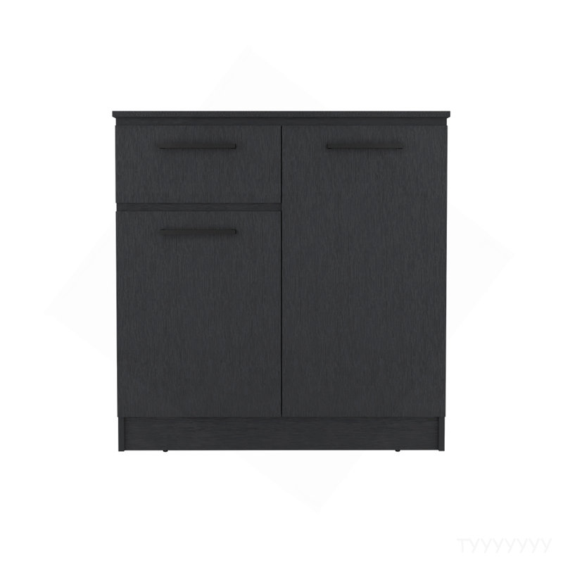 Commode Carlin, chambre à coucher, noir, Noir