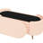 Modern Oval Storage Ottoman Upholstered Storage Bench, Pink