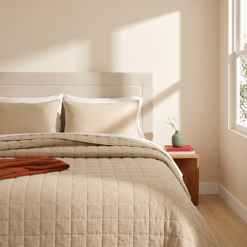 Hatley Quilt, King Quilt, Natural