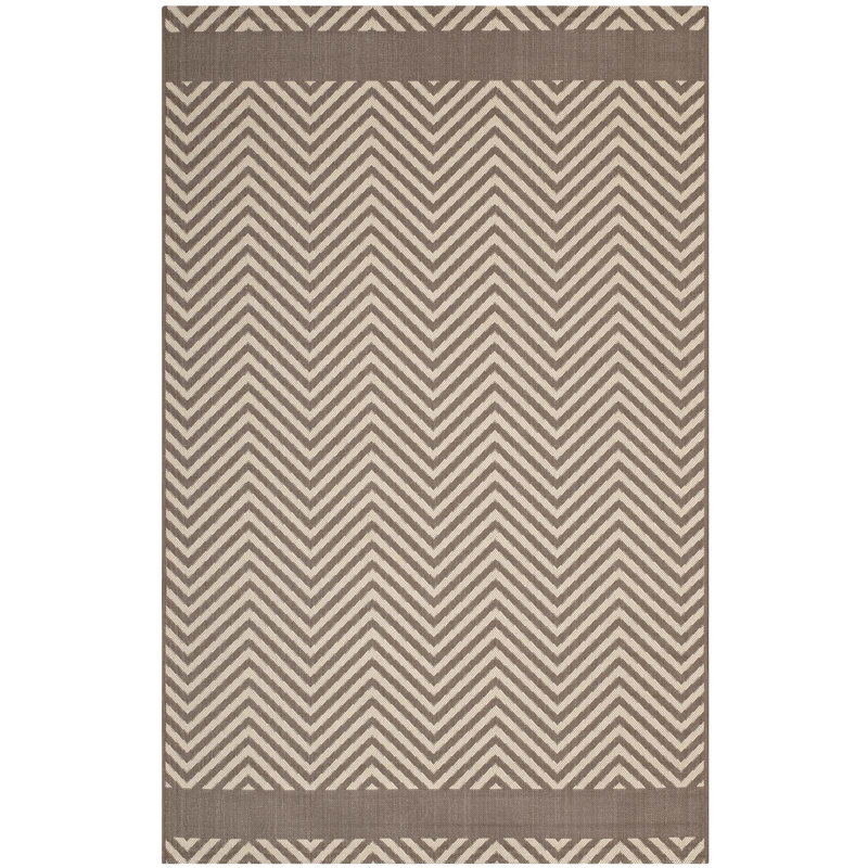 Tapis intérieur et extérieur à chevrons avec extrémités Optica, Rectangle 5 pi x 8 pi