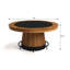 Table de poker 60 po avec repose-pieds Walnut Prohibition-130970848