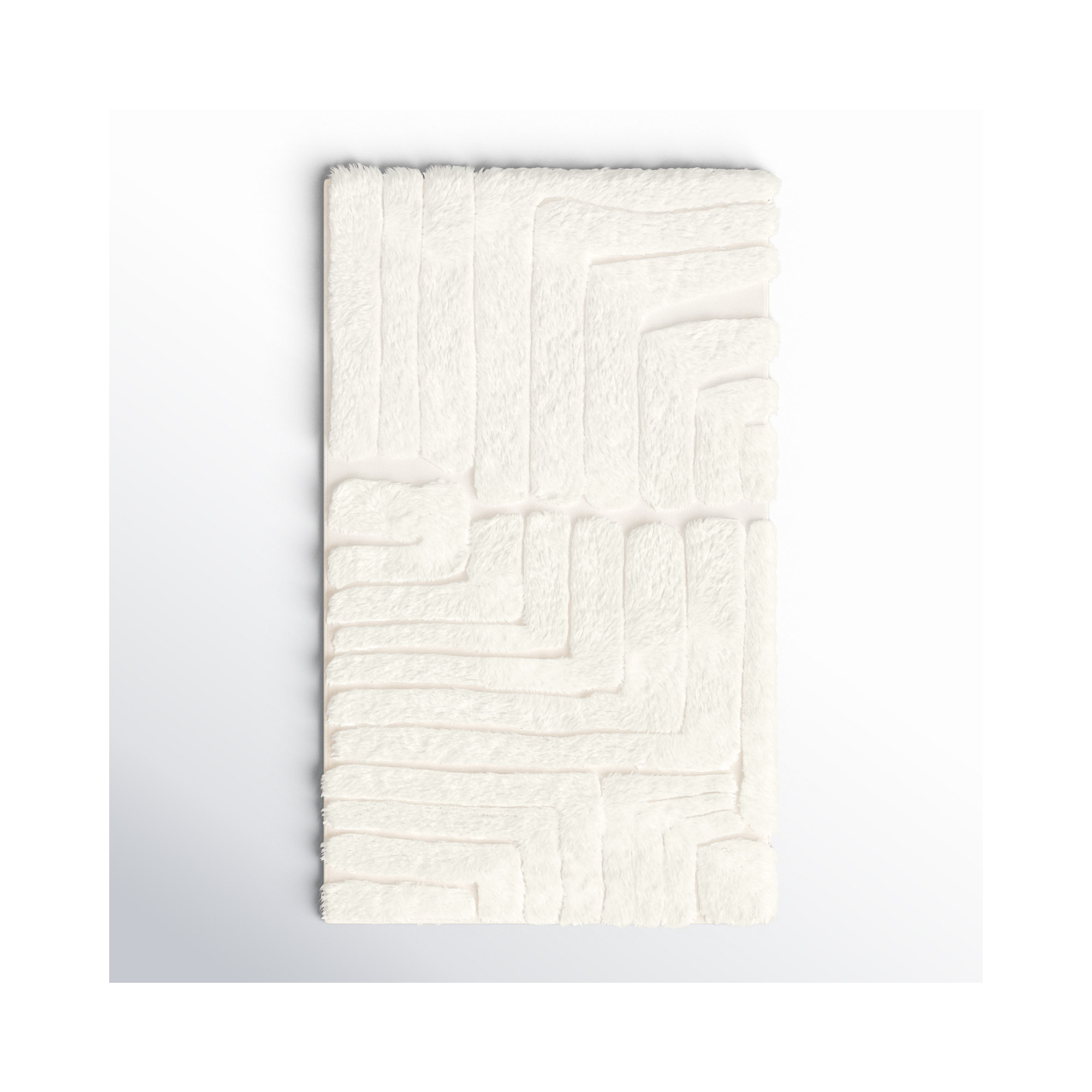 Fernande Handmade Wool Ivory Rug, Rectangle 3' x 5'