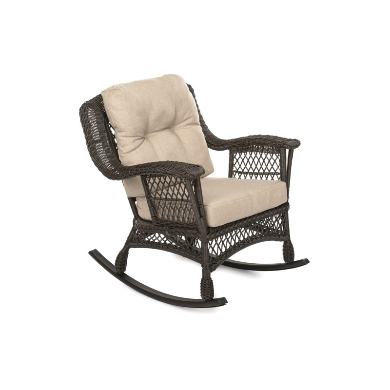 Chaise de patio avec coussins pour jardin à bascule Rubino