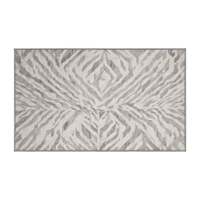 Machine Washable Gray Area Rug
