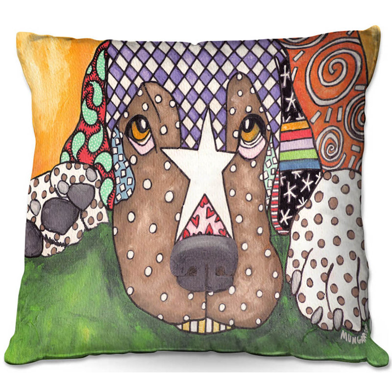  Coussin Couch Sad Labrador Retriever, 16 po x 16 po