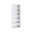 Large à 6 niveaux: tablettes de rangement réglables | Bibliothèque autoportante pour la maison et le bureau - nuage blanc (117 caractères)