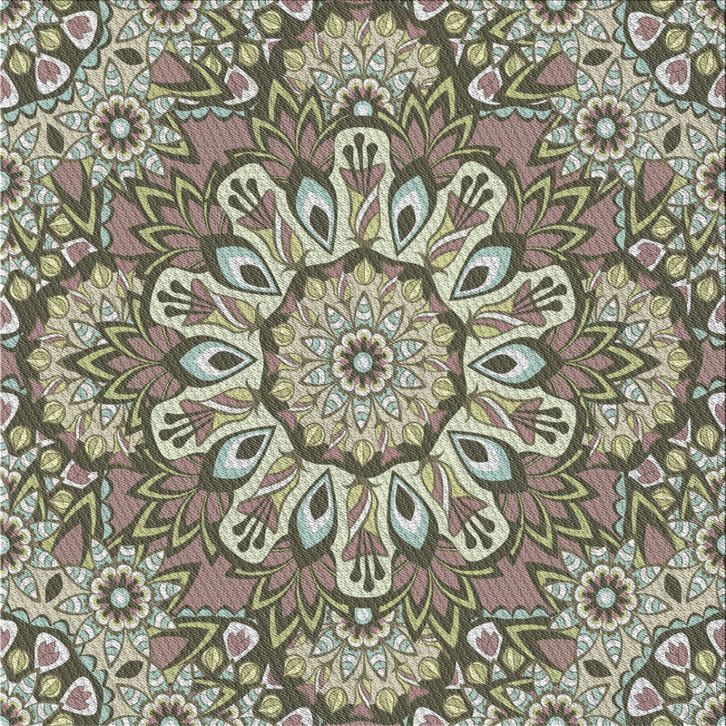 Floral Indoor Rug, Square 7'