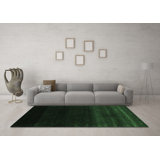 Tapis contemporains vert émeraude lavable à la machine 1779