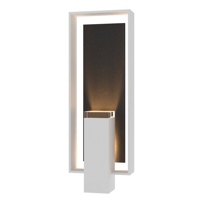 Shadow Box Aluminum Wall Light, White, 21.2" H x 7.5" W x 4" D