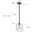 Luminaire suspendu de style campagnard à 1 lumière avec abat-jour en verre marteau transparent pour îlot de cuisine