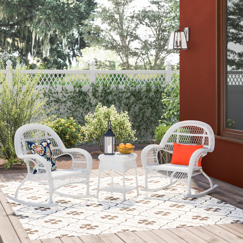Mangum 2 - Person Patio Conversation Set, White