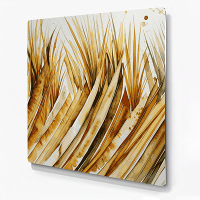Hawaiian Grass Skirts Beige Metal Wall Art