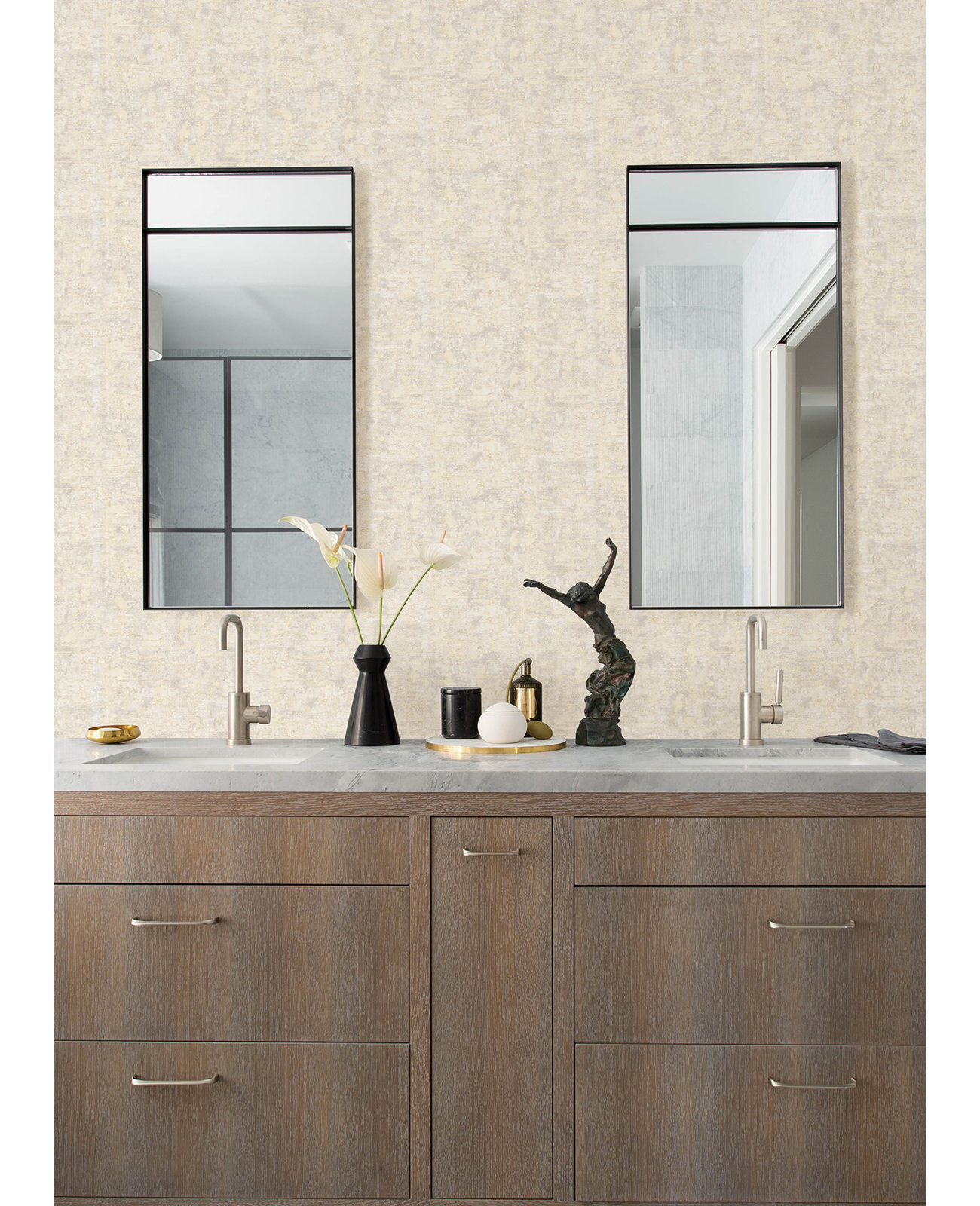 Stone Wallpaper Double Roll, White