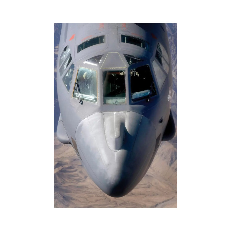 A B-52 Stratofortress Bomber Refuels During A Close Air Support Mission 1 Piece Wrapped Canvas Wall Art