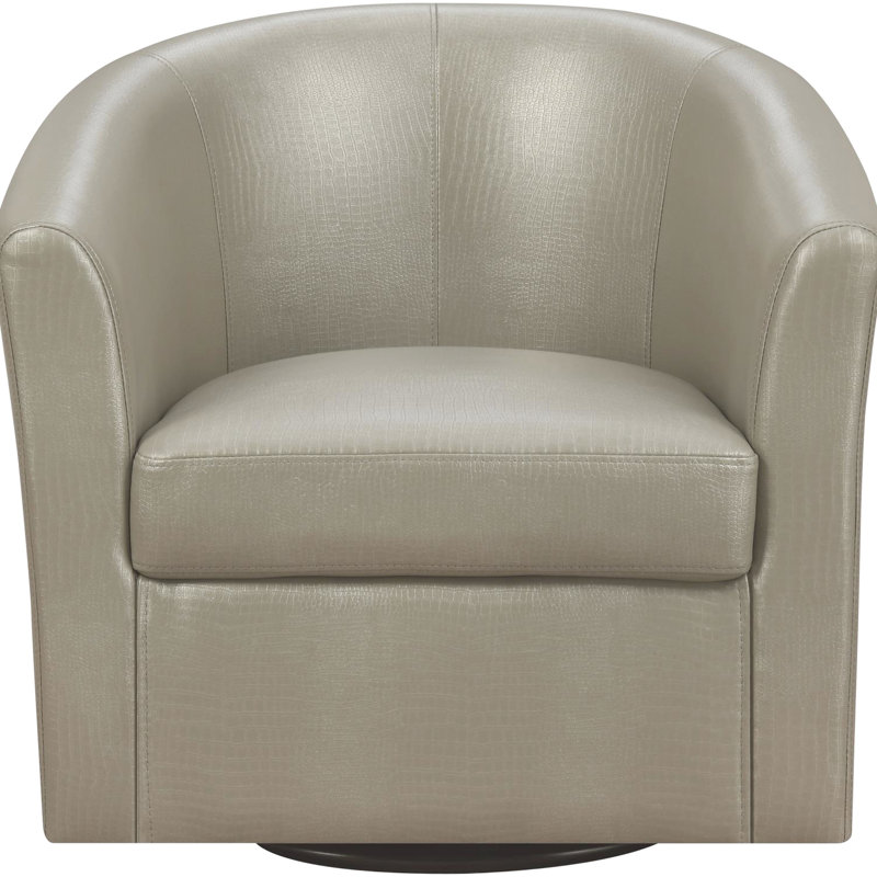Fauteuil d'appoint moderne avec rotation, dossier rembourré de mousse, siège pivotant et siège de style champagne