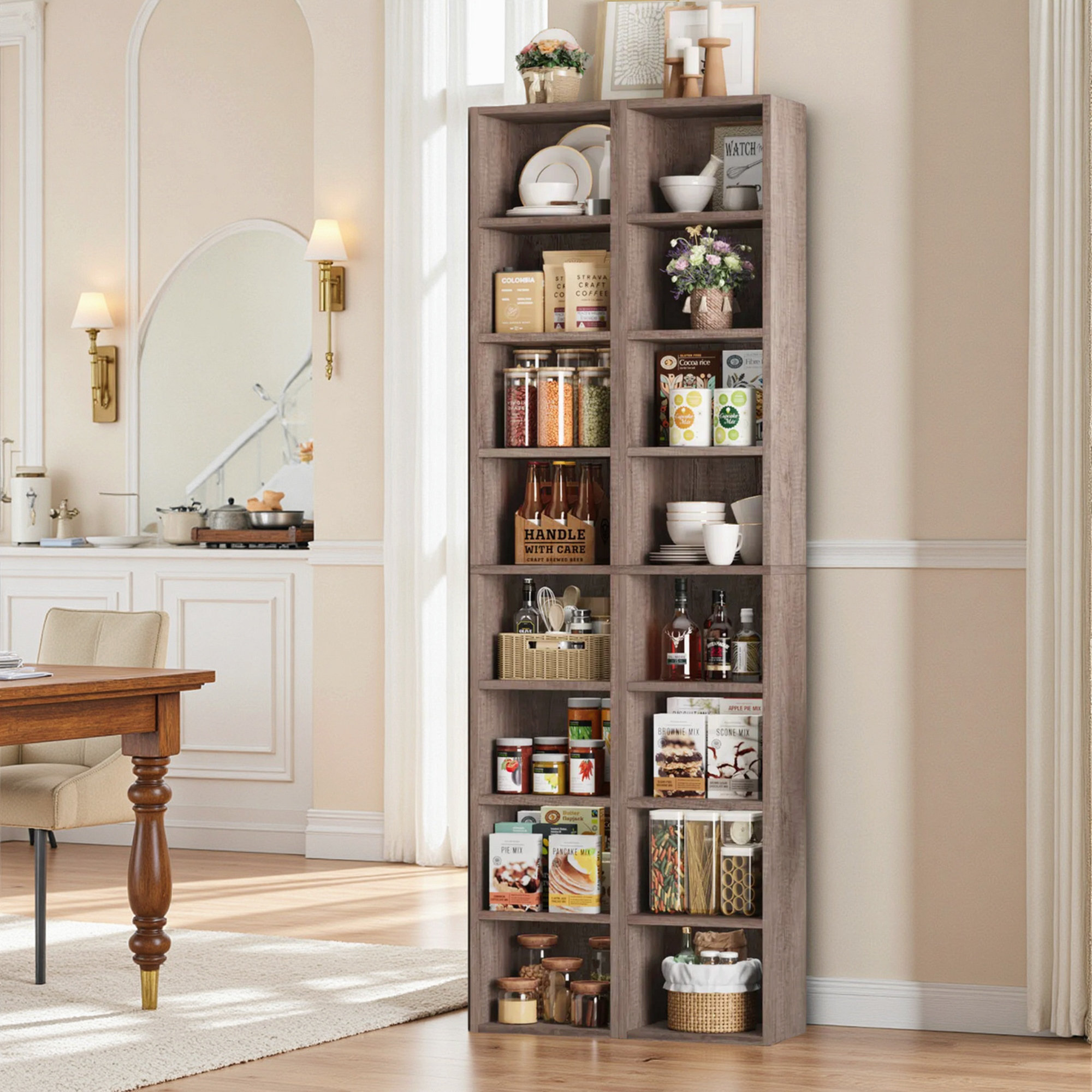 A closer look at Narrow Kitchen Cabinet Designs With Shelves