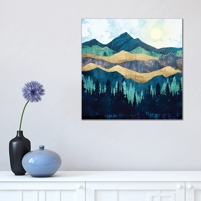 Blue Forest - Wrapped Canvas Print, 45.72 cm H x 45.72 cm W x 3.175 cm D
