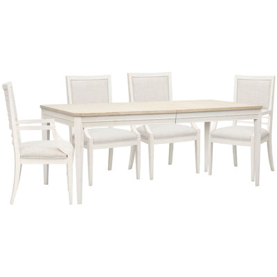 Table de salle à manger extensible rectangulaire avec 4 chaises