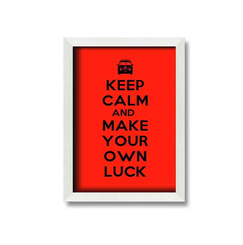 Makhi Keep Calm Luck Gerahmter Druck Wandkunst