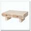 Table basse à bord arrondi avec tiroir en bois massif à motif floral