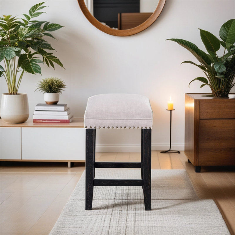 Tabouret de bar 25,5 po avec coussin Rhondalyn