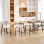 Tabouret de comptoir moderne rembourré avec dossier et structure en métal massif (ensemble de 2)-42689844-43407562