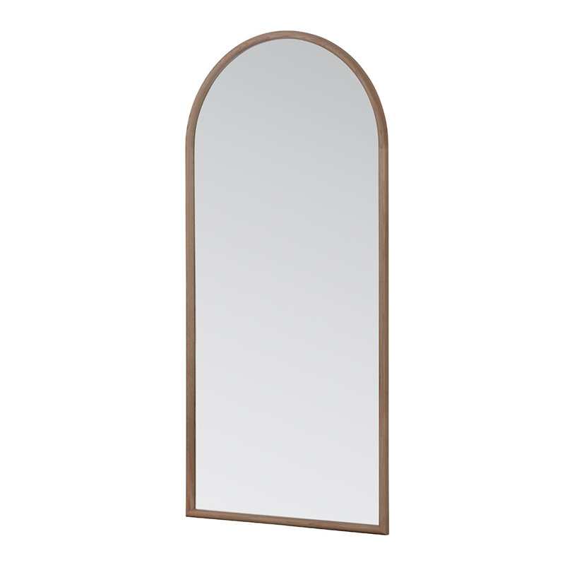 Large Arched Oak Full Length Naoki Mirror, Oak Wood