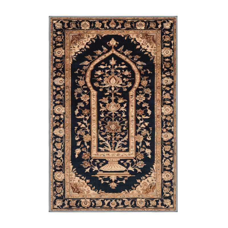 Machine Washable Persian Gray Area Rug, Rectangle 2' x 3'