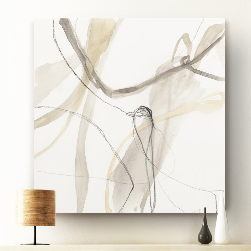 Neutral Momentum III, peinture sur toile, H 24 po x l 24 po x P 1 po, Toile tendue, Sans cadre