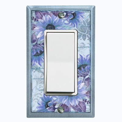 Patterned 1 - Gang Toggle Light Switch Standard Wall Plate