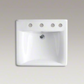 Soho Ceramic 20" Wall Mount Bathroom Sink with Overflow, White
