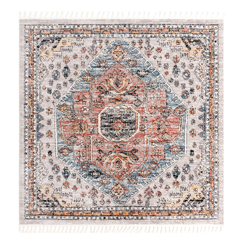 Tapis gris Albia, Carré 7 pi 10 po