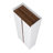 Ratzer 28'' Wide Mid-Century Modern 11-Shelf Storage Cabinet in Brown and White-1423217528