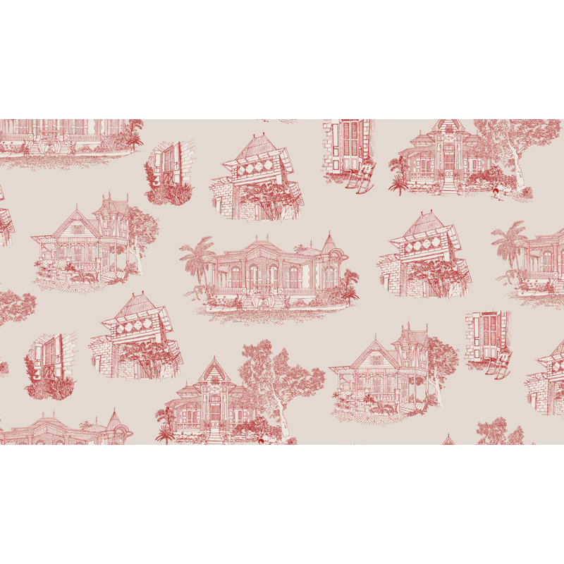 Pain d'épices "Gingerbread Haiti" Wallpaper, ivory-dark red