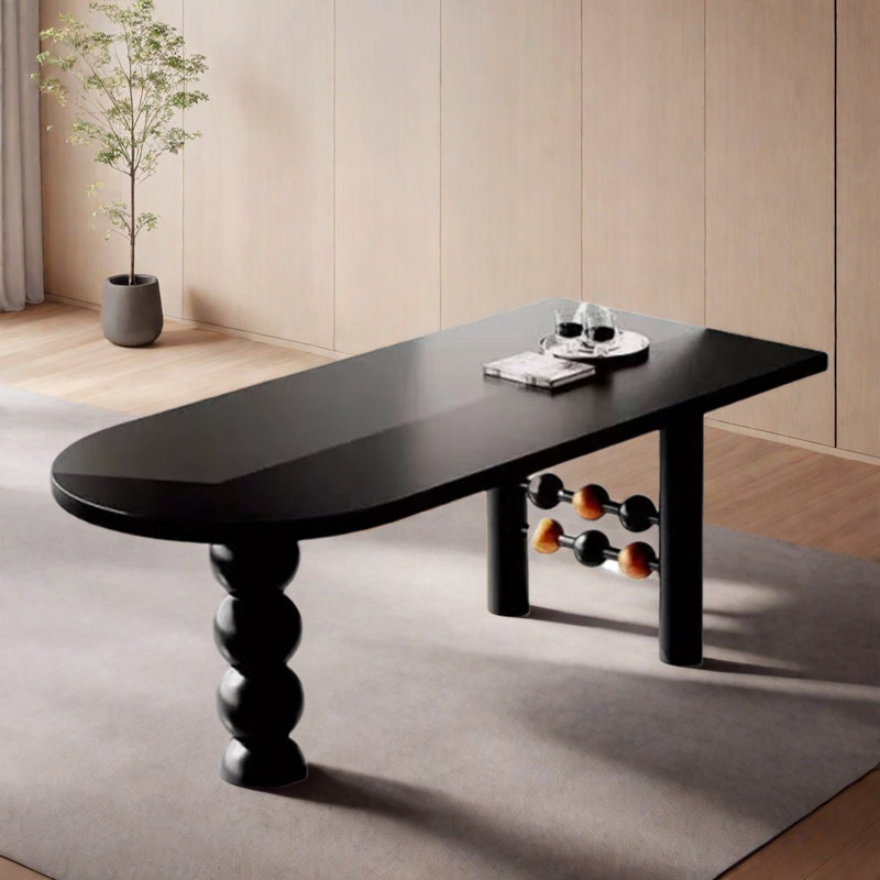 Table de salle à manger en bois massif de style français., H 29,5 po x L 86,6 po x l 35,4 po