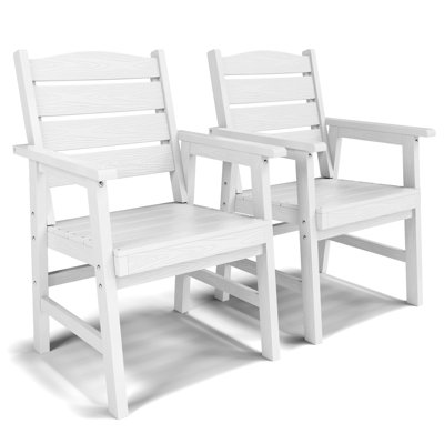Ensemble de 2 chaises de salle à manger d'extérieur toutes saisons HiPS pour l'extérieur