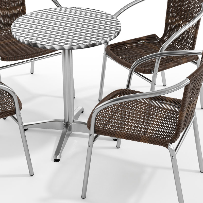 Ensemble de salle à manger 5 pièces Haverhill, H 27,25 po x l 23,5 po x P 23,5 po, Brun