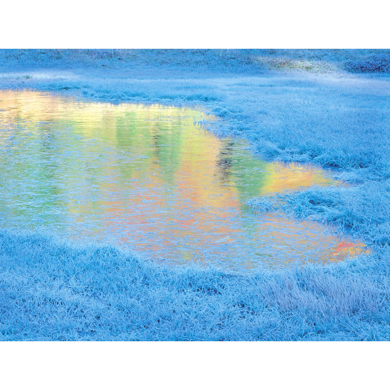 Frozen Autumn Pond Print by Bruce Heinemann, 24" H x 32" W, Wrapped Canvas