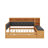 Full Size Wood Daybed With Trundle, Storage Shelves, Bench, Charging Station And Upholstered Headboard-1183676972