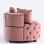 Fauteuil de loisirs moderne en velours rose avec mousse, American Design Classical Living Velvet rose, look-846312182